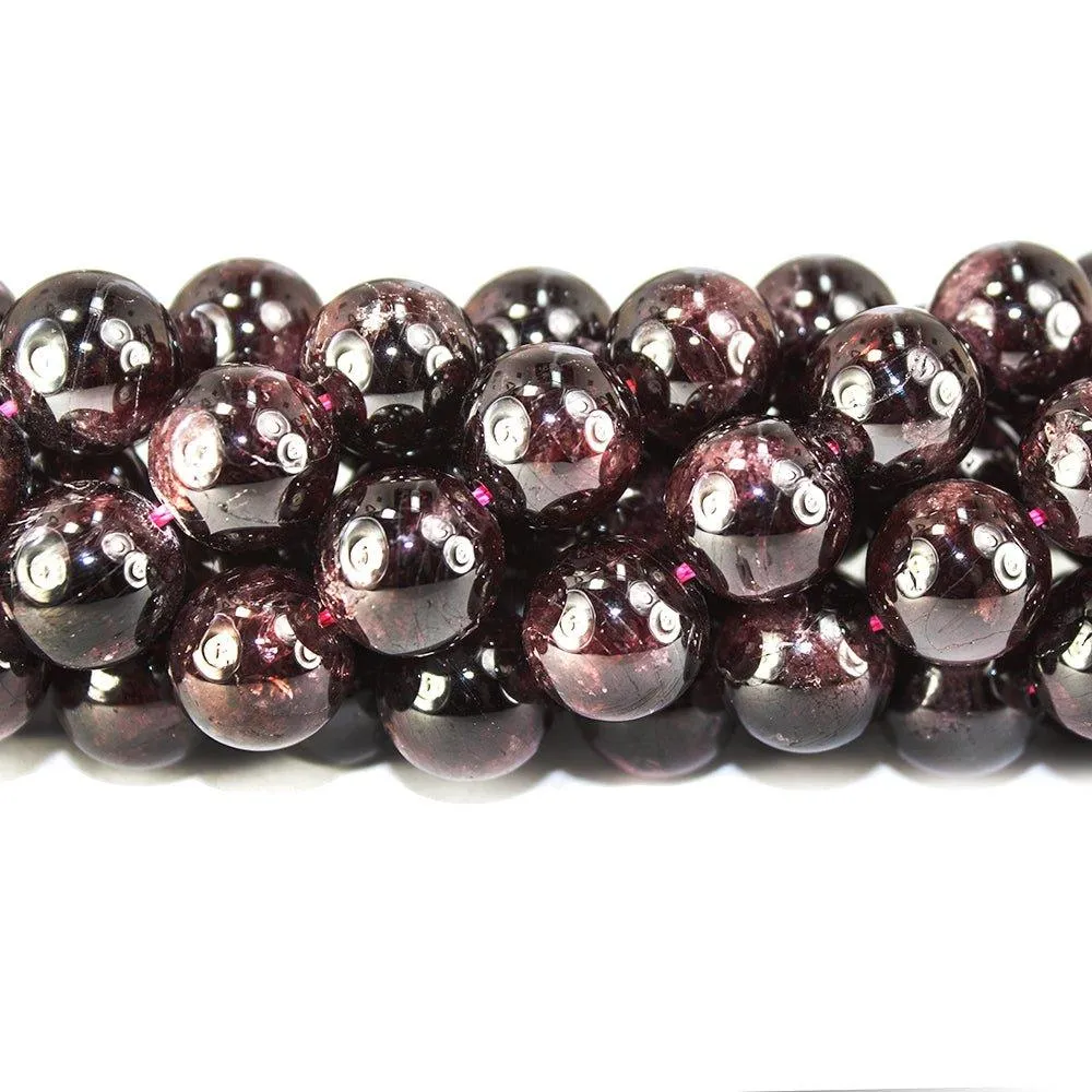 10mm Red Garnet polished round Beads 15 inch 36 pieces