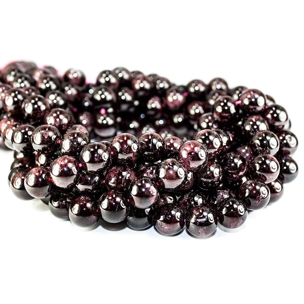 10mm Red Garnet polished round Beads 15 inch 36 pieces