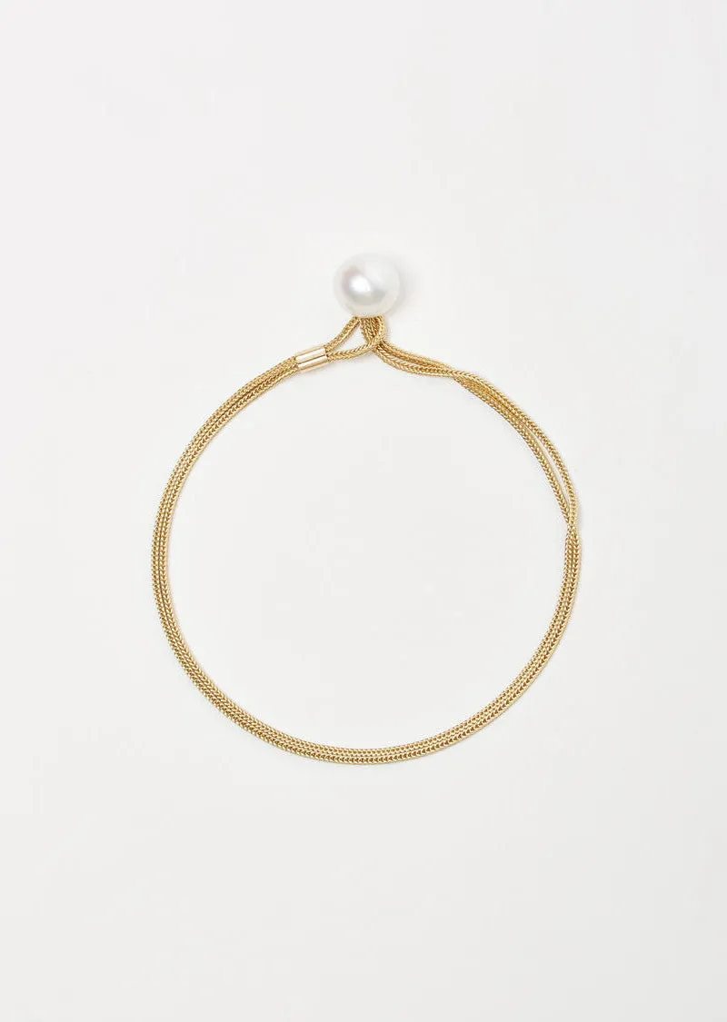 14K Gold & Freshwater Pearl Boule Bracelet