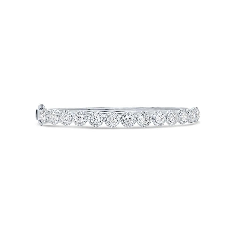 14K Yellow Gold Diamond Bangle (Medium)