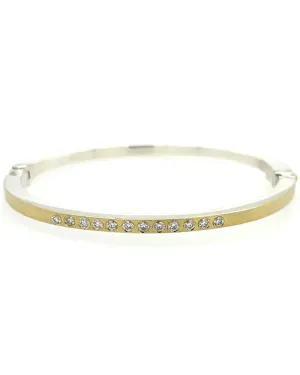 18K Yellow Gold Laura Diamond Bangle