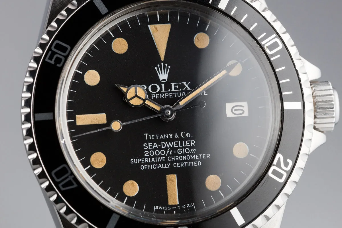 1981 Rolex Sea Dweller 1665 Mark IV Tiffany & Co. Dial