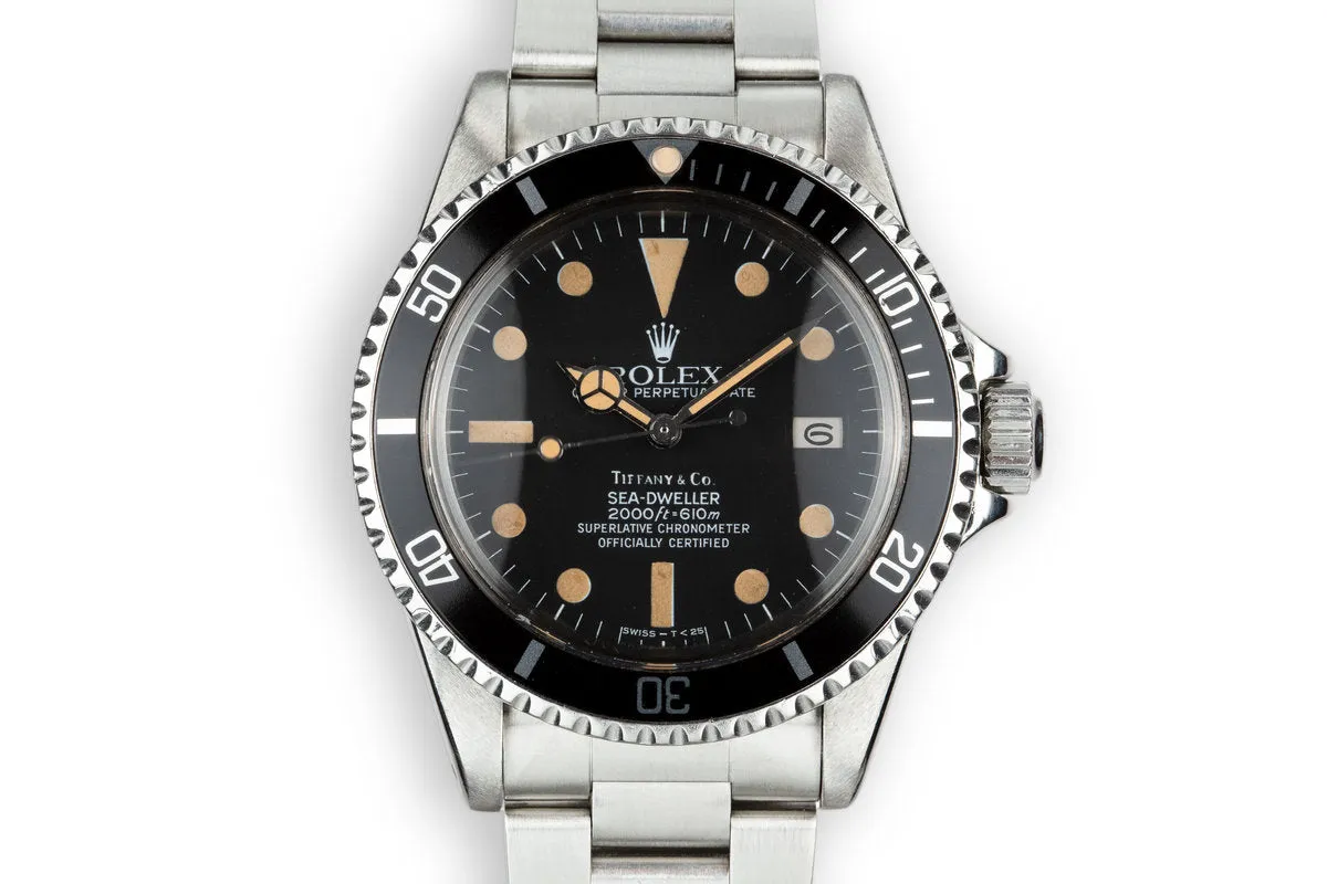 1981 Rolex Sea Dweller 1665 Mark IV Tiffany & Co. Dial