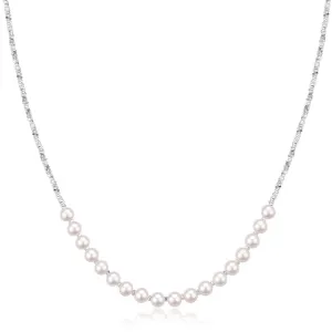 4-5mm Smile Pearl Silver Shards Necklace