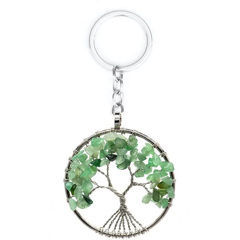 7 Chakra Quartz Natural Stone Tree of Life pendulum Pendant Necklace for Women  Healing Crystal Necklaces