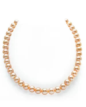 7.0-7.5mm Peach Freshwater Pearl Necklace - AAAA Quality