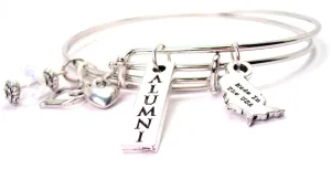 Alumni Long Tab Expandable Bangle Bracelet Set