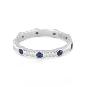 Asymmetric Sapphire Silver Stacker