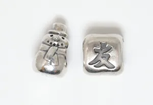 Authentic Pandora ALE Snowman Chinese Friendship Sterling Silver Charm Set