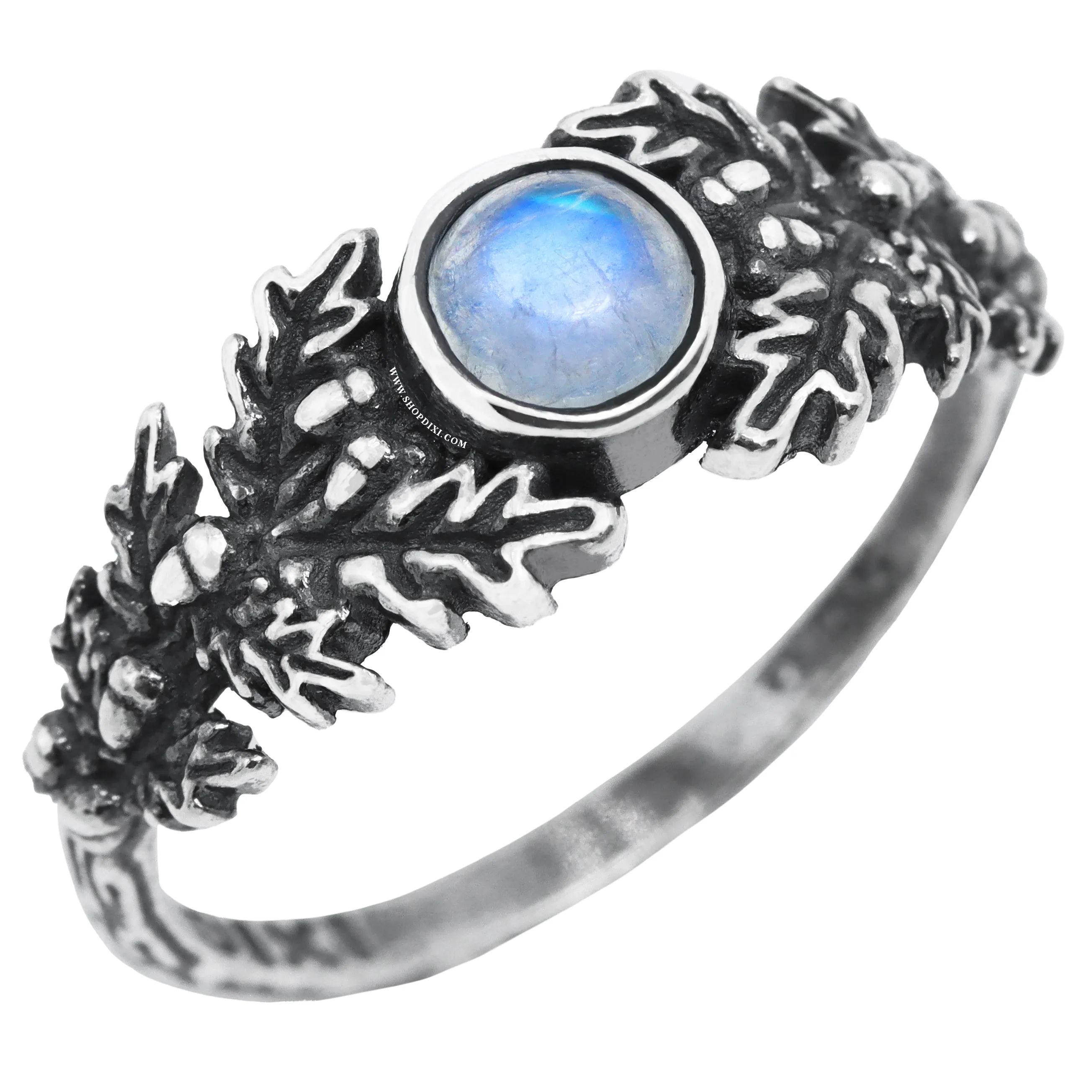 Autumn Moon Embrace Oak Leaf Ring