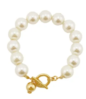 BEAD BOLD PEARL TOGGLE BRACELET