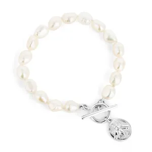 BEECHARMED PEARL BRACELET WITH TOGGLE CLASP