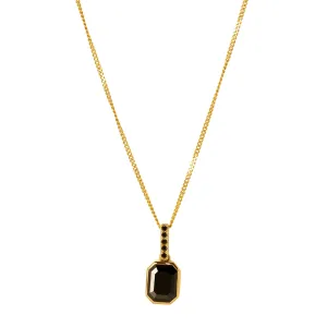 Black Diamond Pendant Necklace