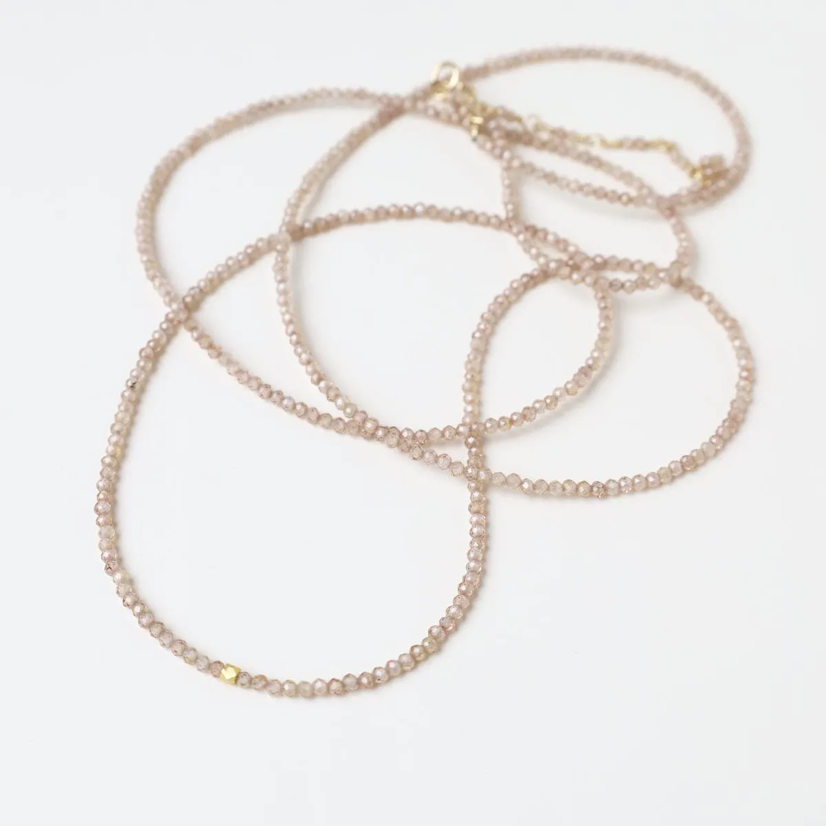 Brown Zircon Wrap Bracelet & Necklace