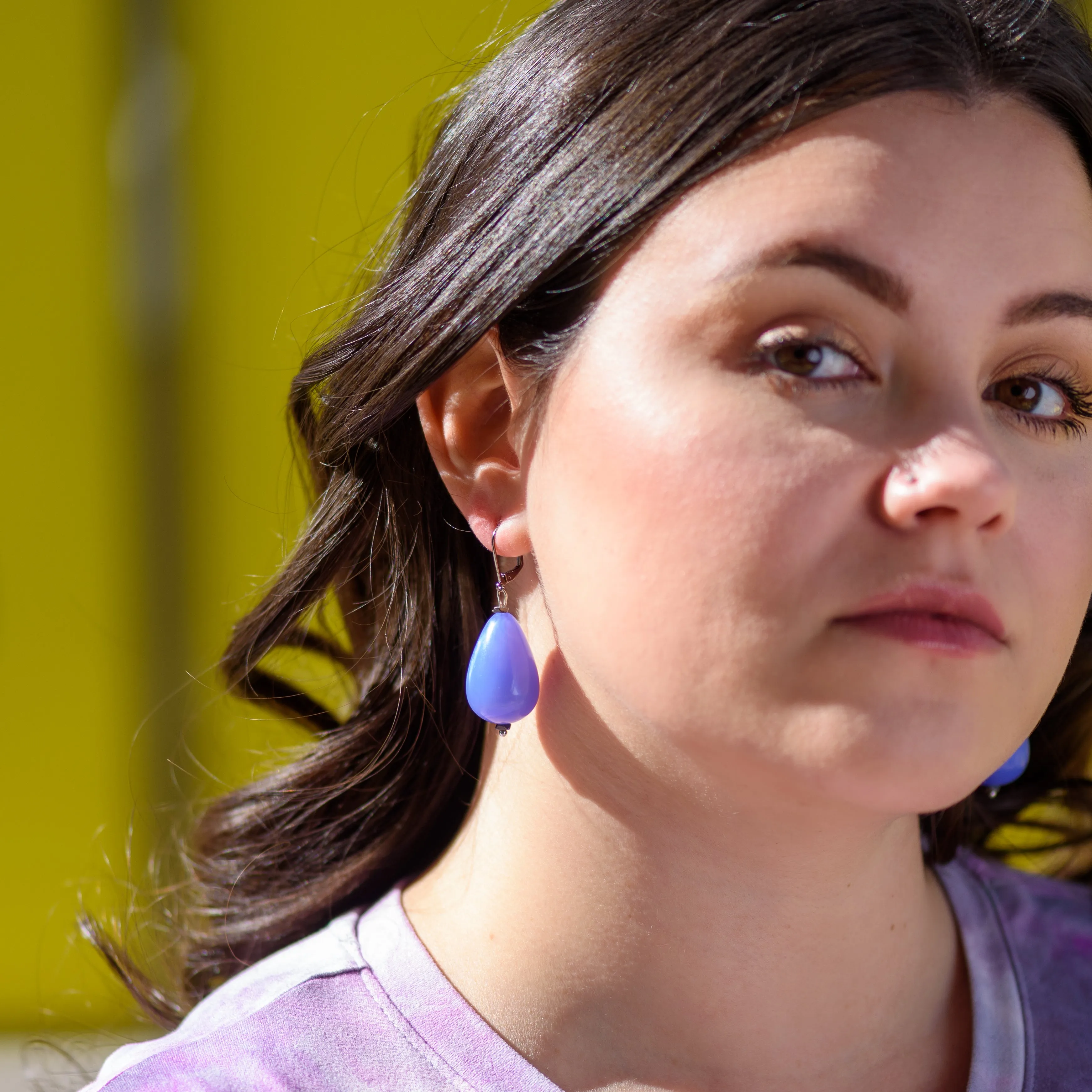 Chambray Blue Opal Nola Earrings