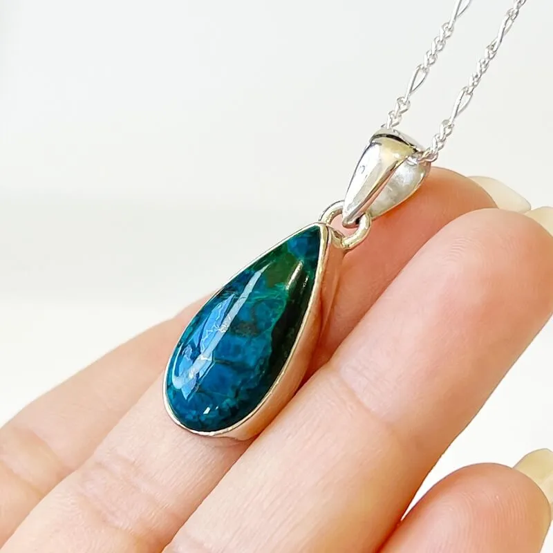 Chrysocolla Sterling Silver Necklace