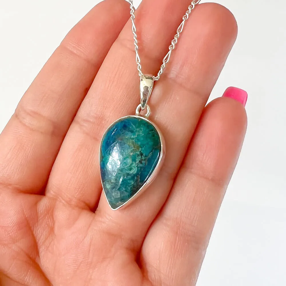 Chrysocolla Sterling Silver Necklace