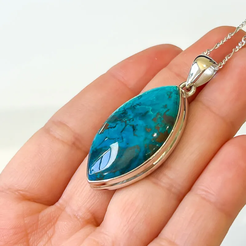 Chrysocolla Sterling Silver Necklace