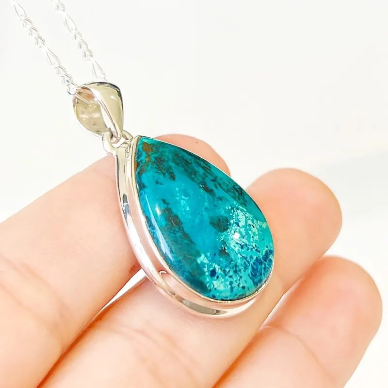 Chrysocolla Sterling Silver Necklace