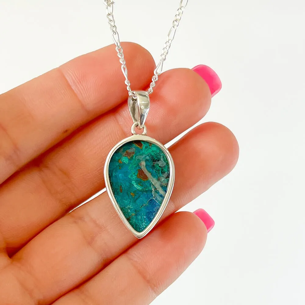 Chrysocolla Sterling Silver Necklace