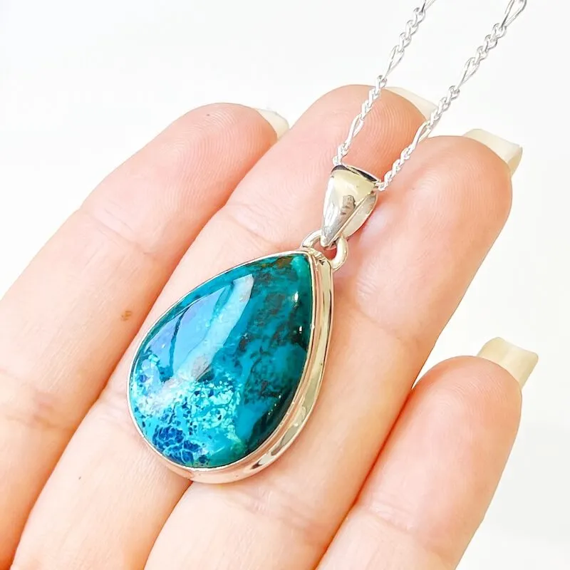 Chrysocolla Sterling Silver Necklace