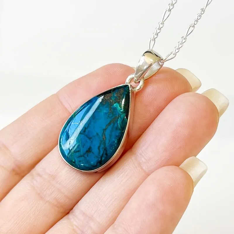 Chrysocolla Sterling Silver Necklace