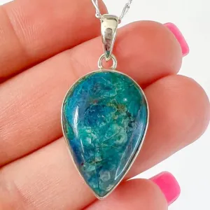 Chrysocolla Sterling Silver Necklace