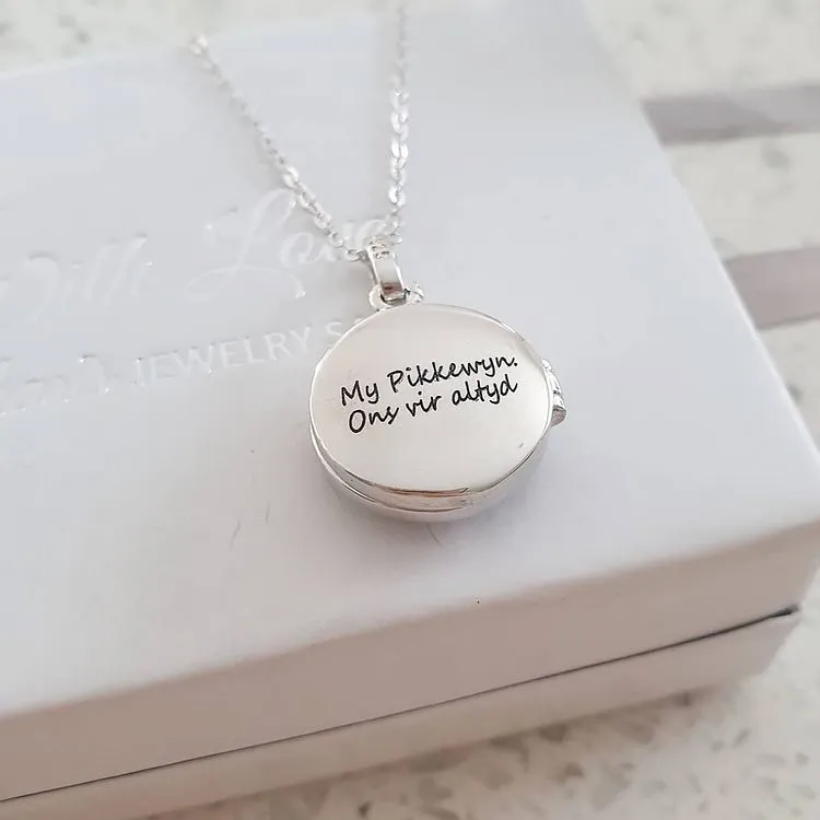 CNE103624 - Personalized Photo Tree Locket Necklace, 925 Sterling Silver