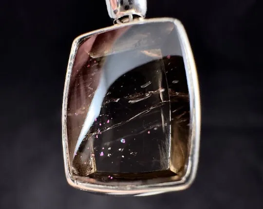 COVELLITE Pink Fire Quartz Crystal Pendant - Fine Jewelry, Healing Crystals and Stones, 53898