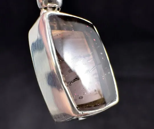 COVELLITE Pink Fire Quartz Crystal Pendant - Fine Jewelry, Healing Crystals and Stones, 53898