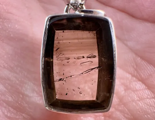 COVELLITE Pink Fire Quartz Crystal Pendant - Fine Jewelry, Healing Crystals and Stones, 53898