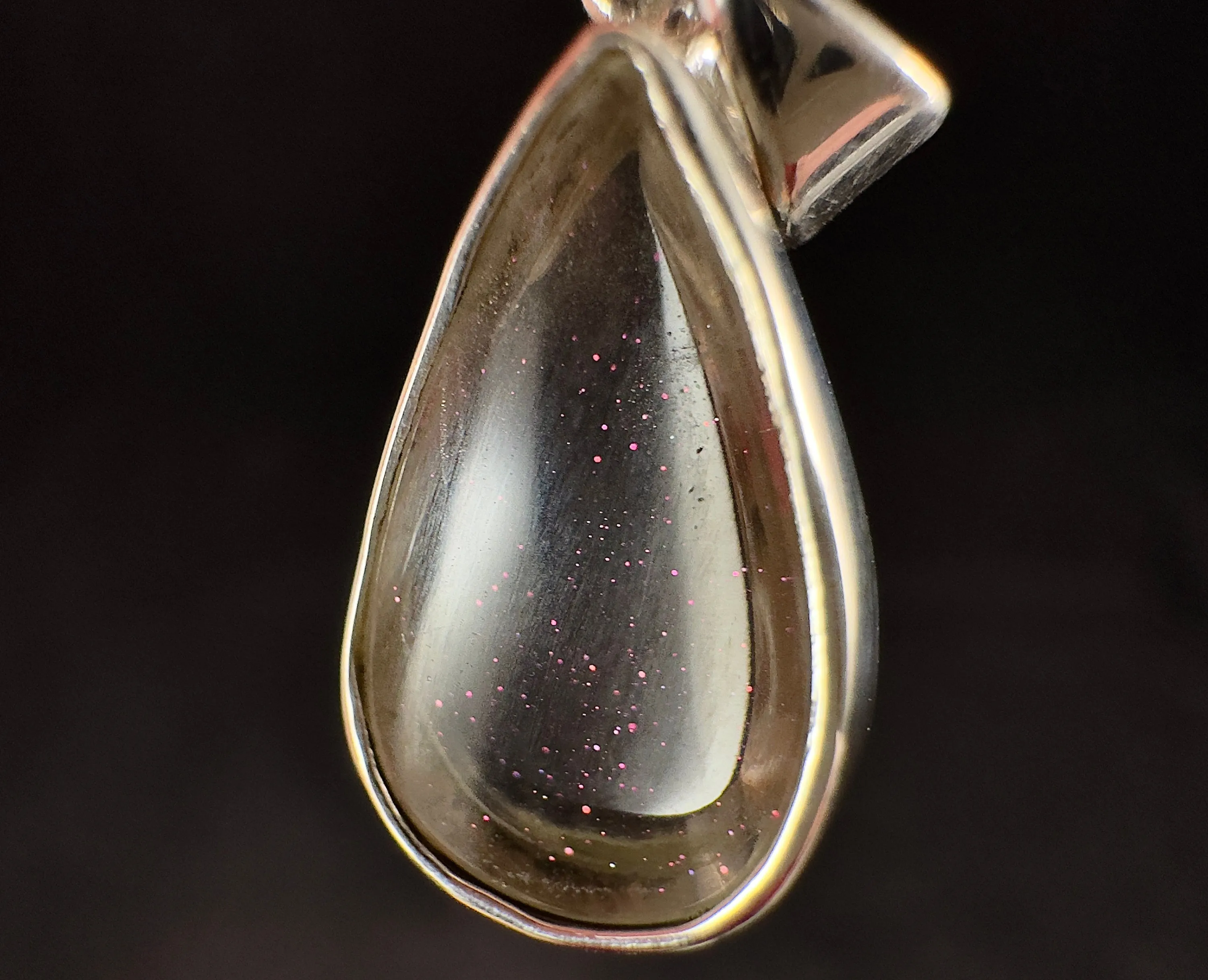 COVELLITE Pink Fire Quartz Crystal Pendant - Fine Jewelry, Healing Crystals and Stones, 54279