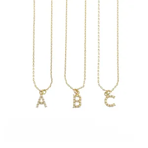 Dainty Love Pearl Initial Necklace