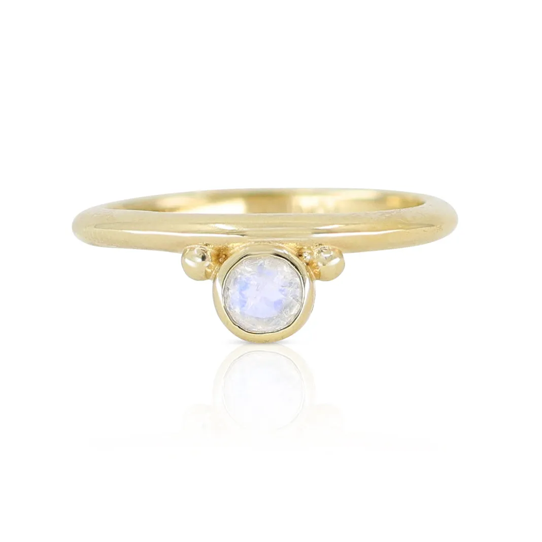 Dia Moonstone Gold Stacker