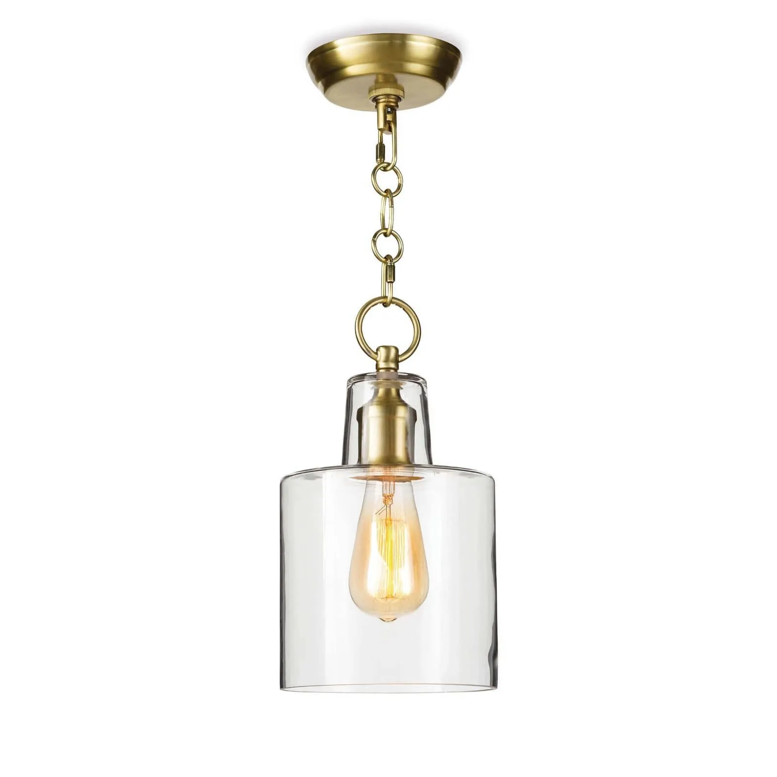 Dutch Glass Pendant (Natural Brass)