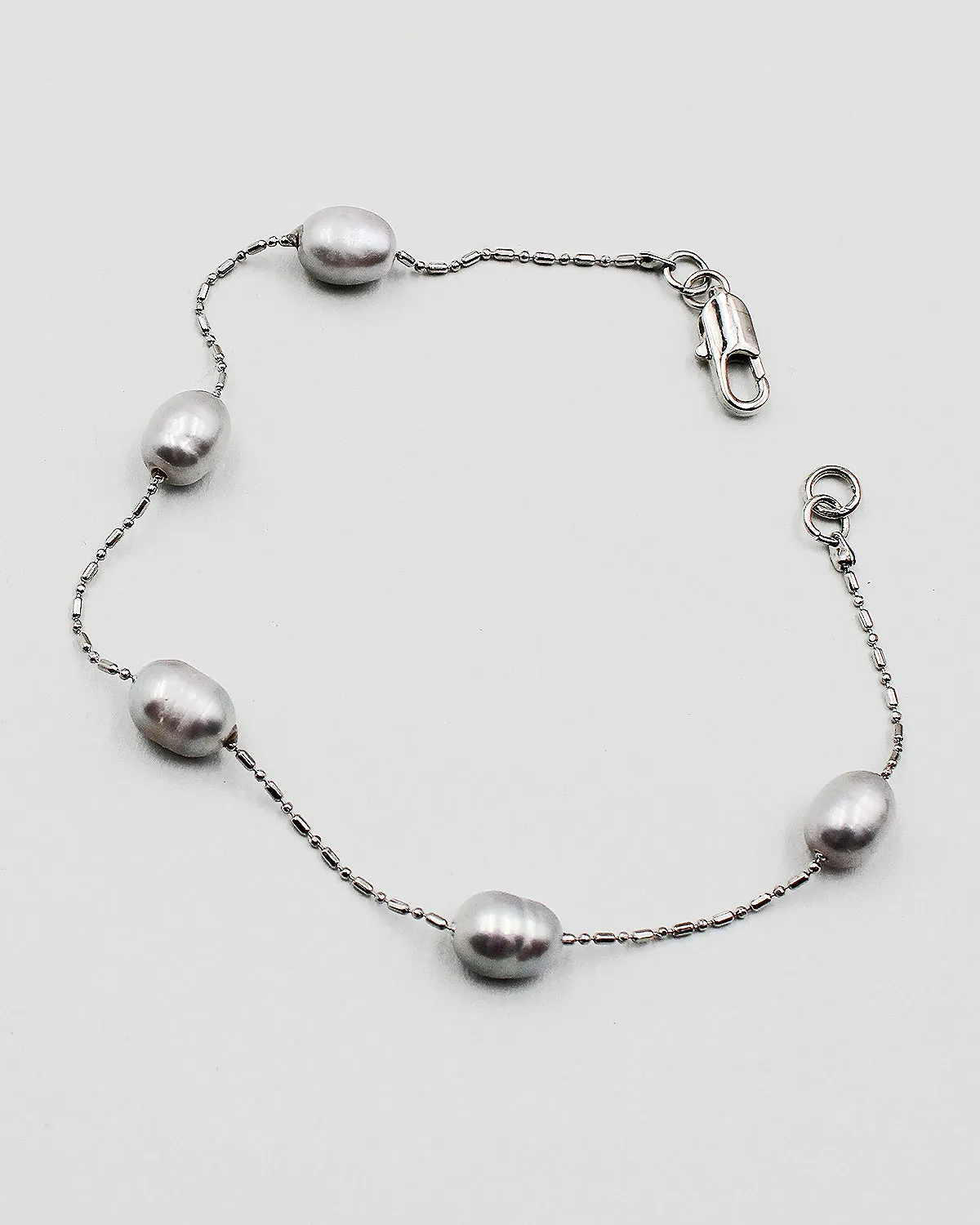 Elongated Pearl Beaded Bracelet