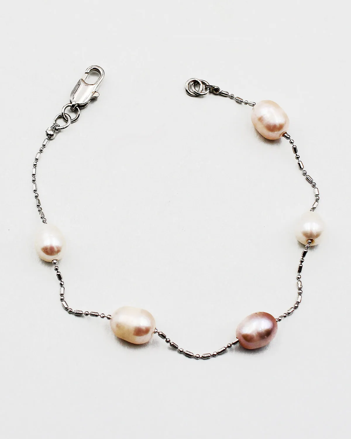 Elongated Pearl Beaded Bracelet