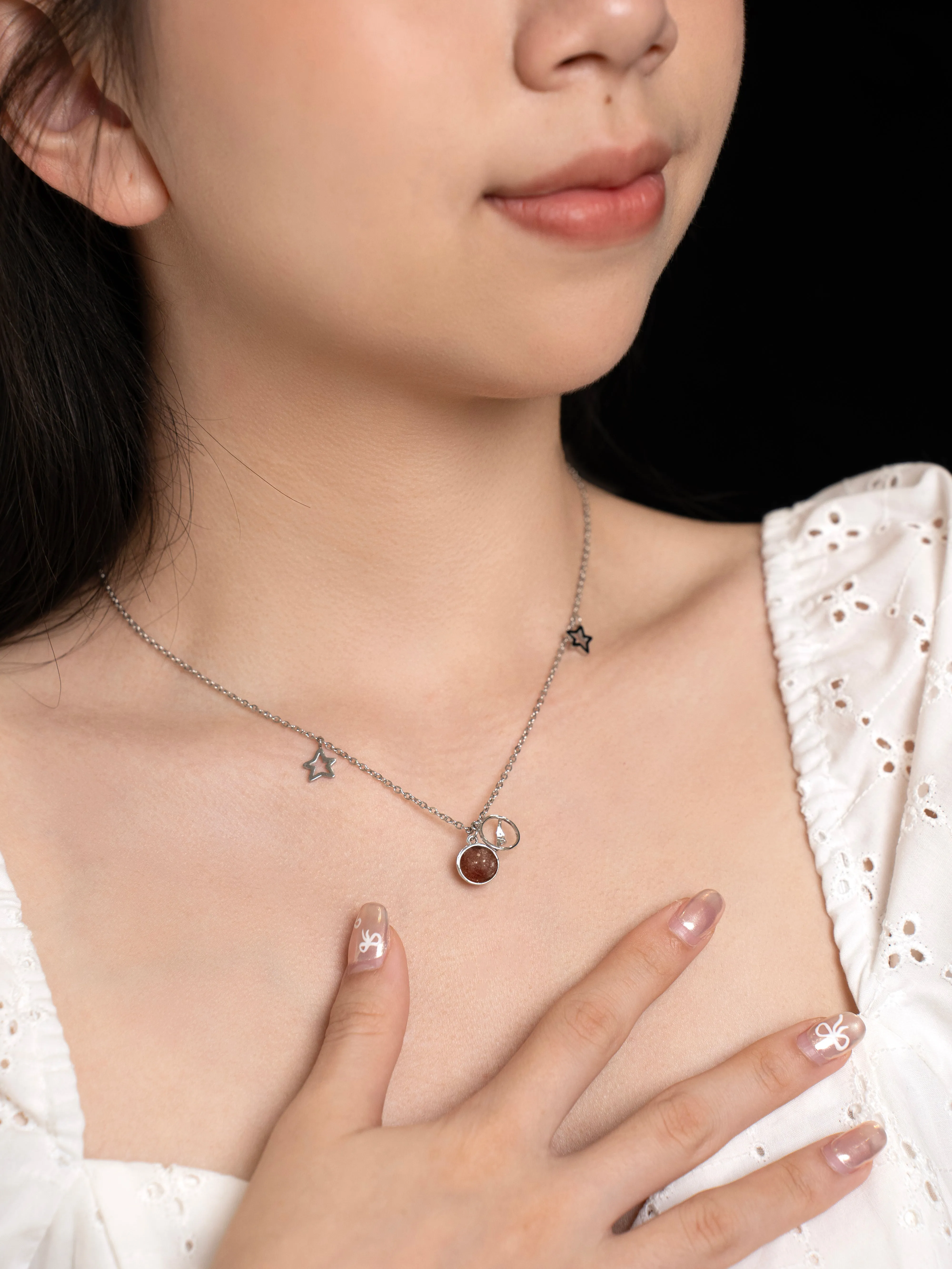 [EM] [B.Adore x JE Pong] Magic Stone Necklace Collection STRAWBERRY QUARTZ 草莓晶