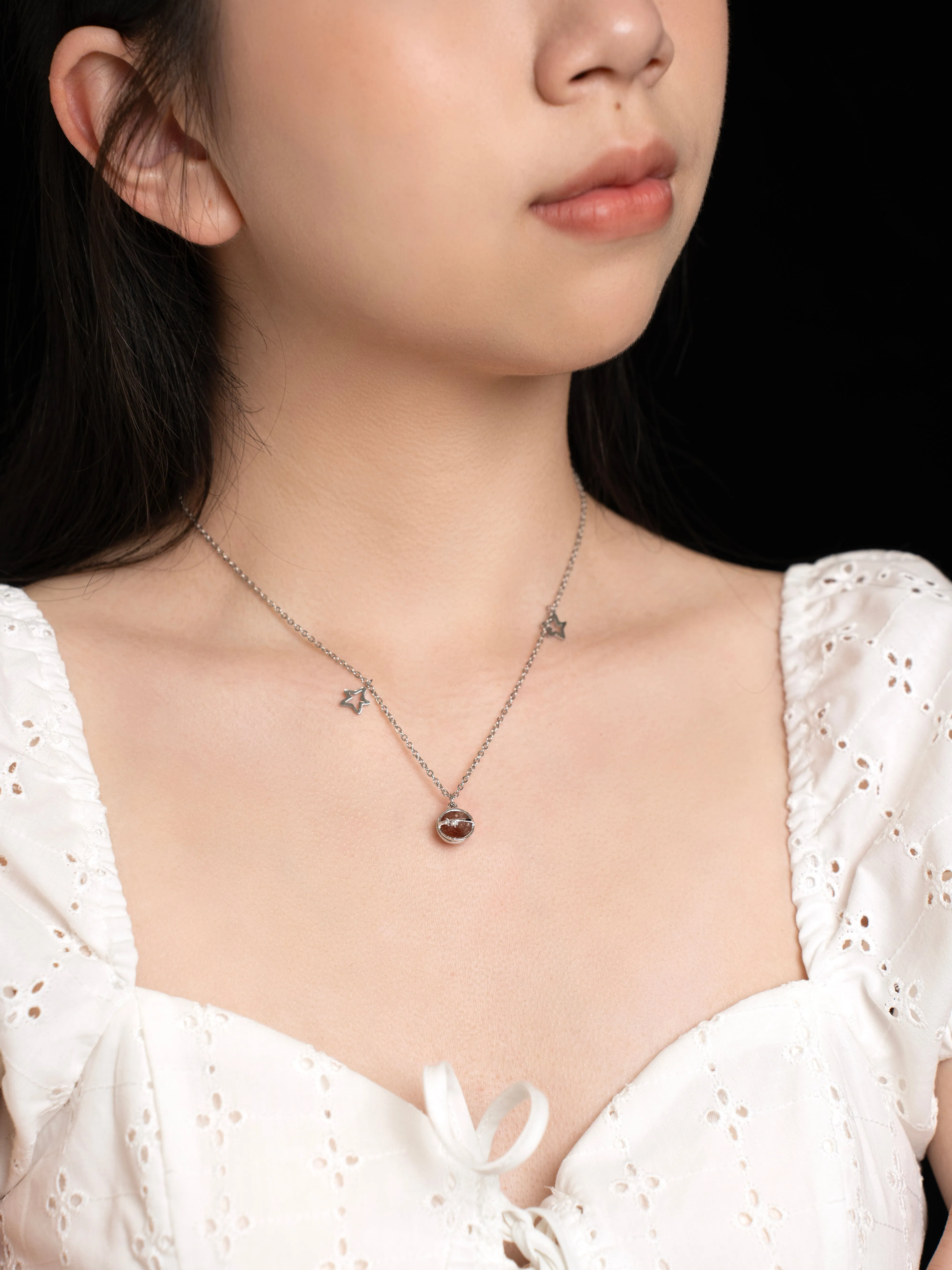 [EM] [B.Adore x JE Pong] Magic Stone Necklace Collection STRAWBERRY QUARTZ 草莓晶