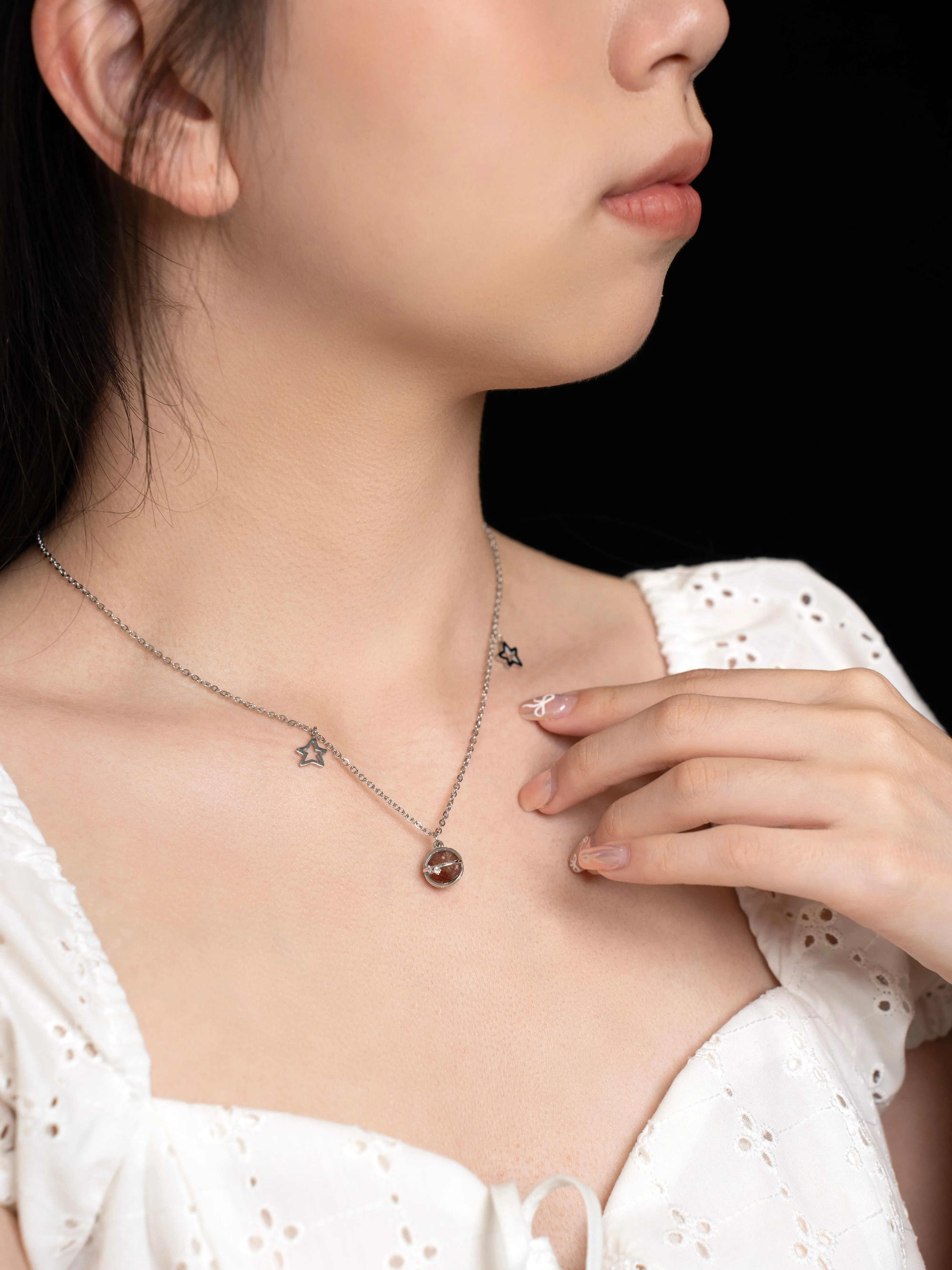 [EM] [B.Adore x JE Pong] Magic Stone Necklace Collection STRAWBERRY QUARTZ 草莓晶