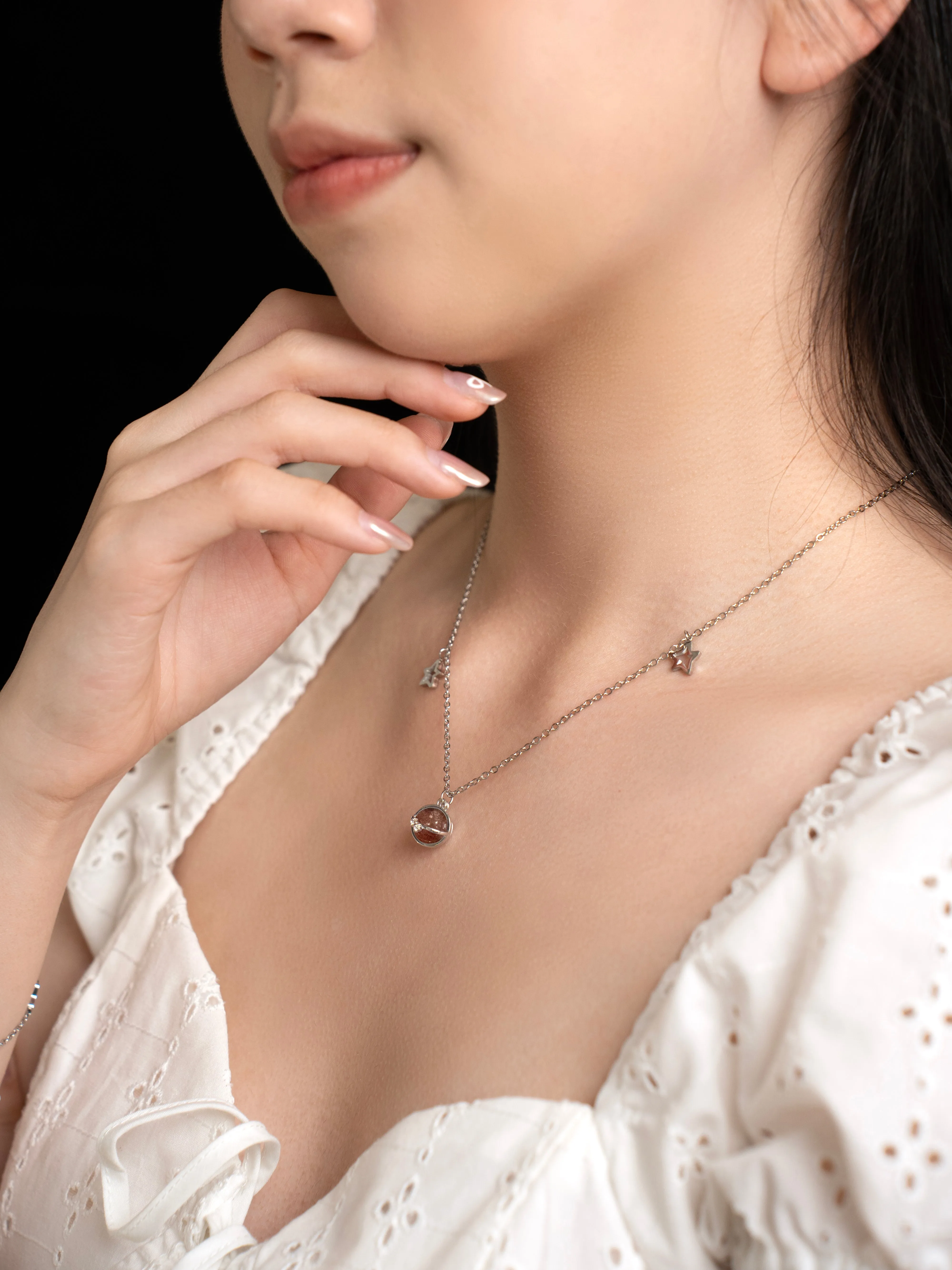 [EM] [B.Adore x JE Pong] Magic Stone Necklace Collection STRAWBERRY QUARTZ 草莓晶