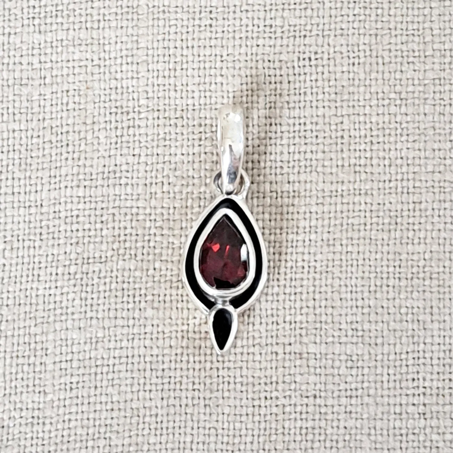 Garnet .925 Sterling Silver Pendant from Bali