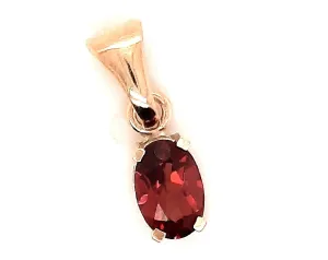 Garnet & Yellow Gold Pendant