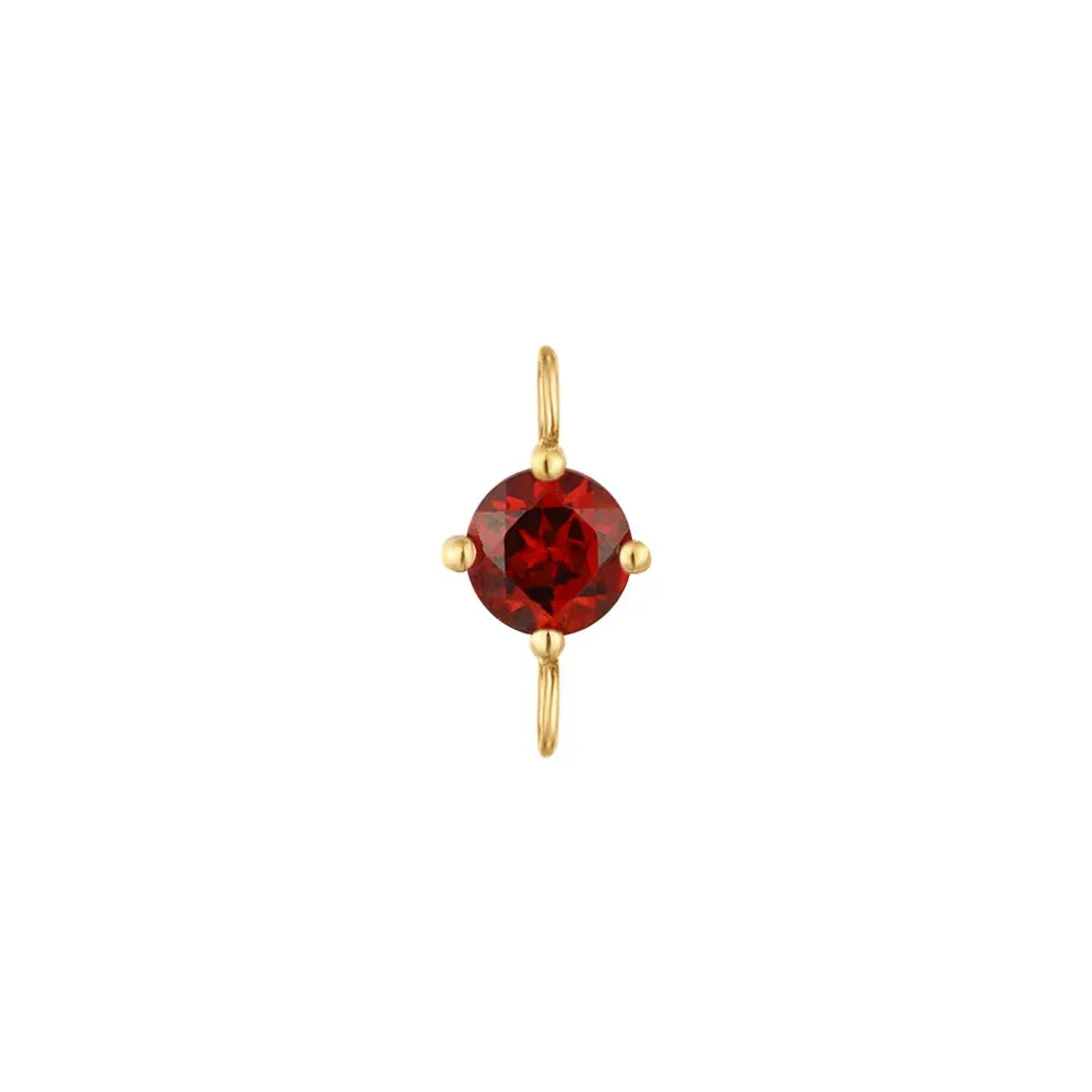 Garnet Birthstone Charm