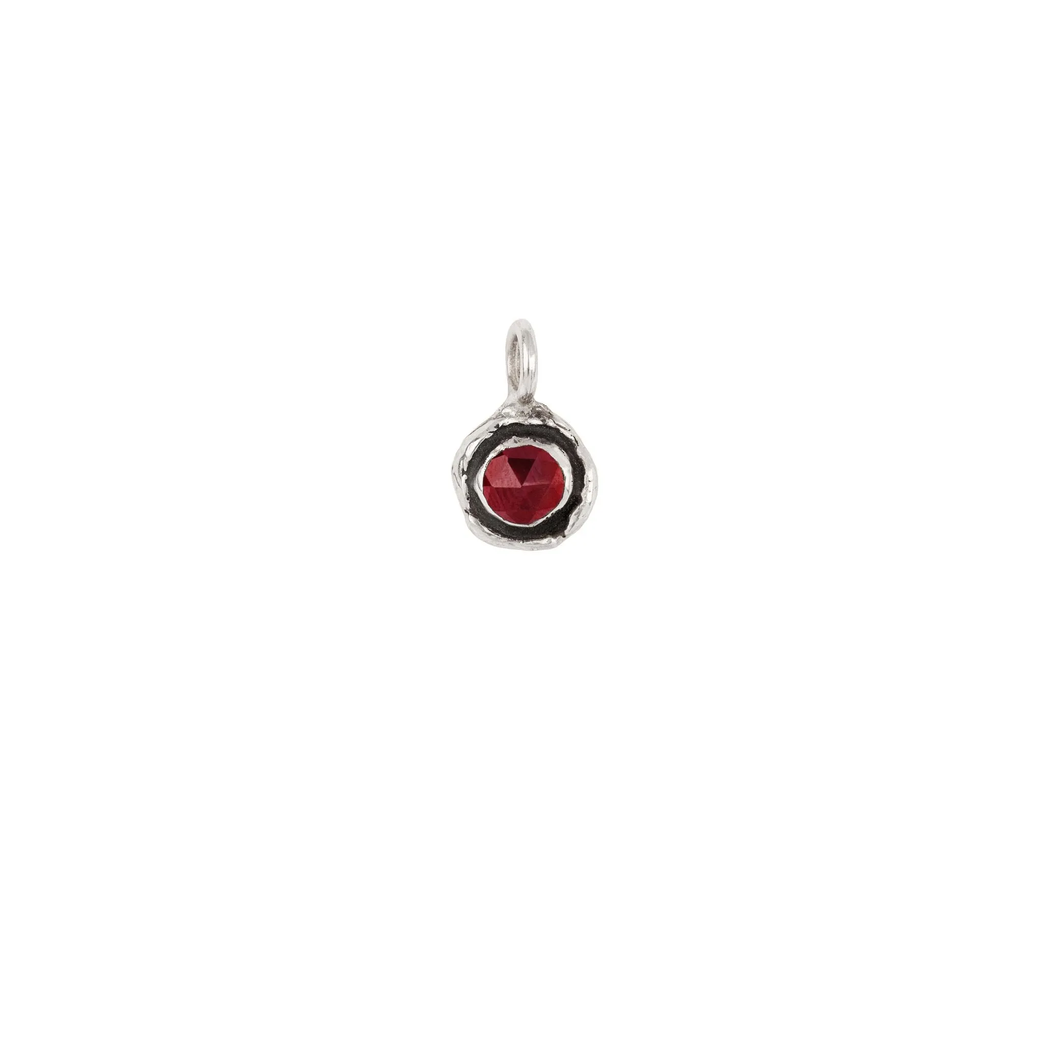 Garnet Faceted Stone Talisman Charm