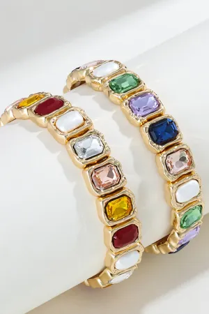 Glass Stone Alloy Bracelet