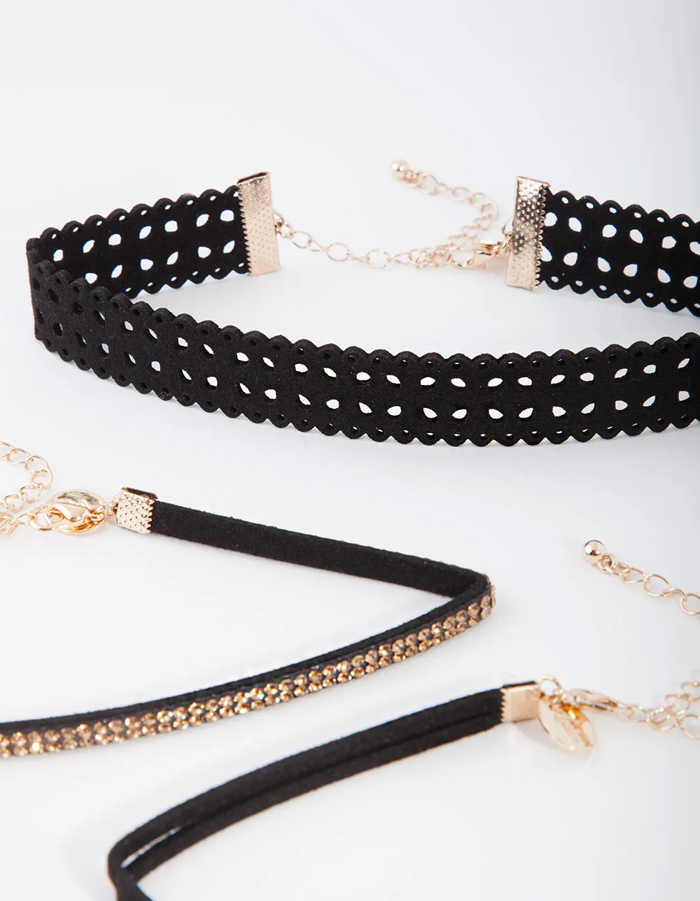 Gold Crescent Moon Choker Pack