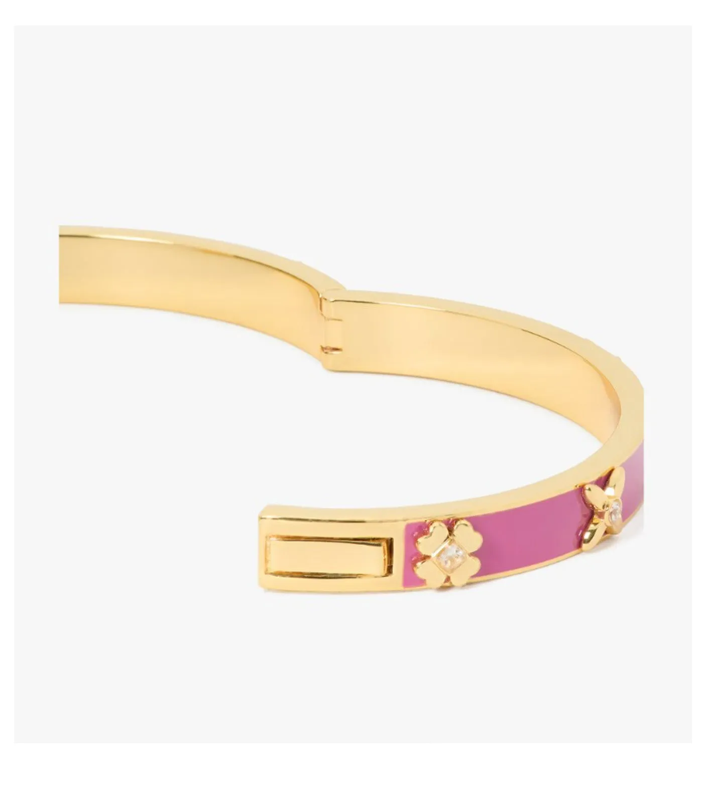 Heritage Bloom Hinged Bangle Pink/Gold