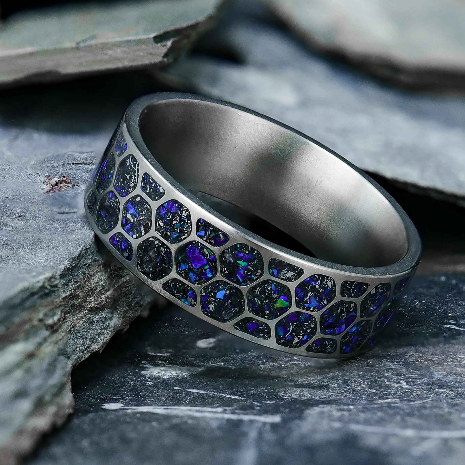 Hexagon Lavender Star Dust™ Ring