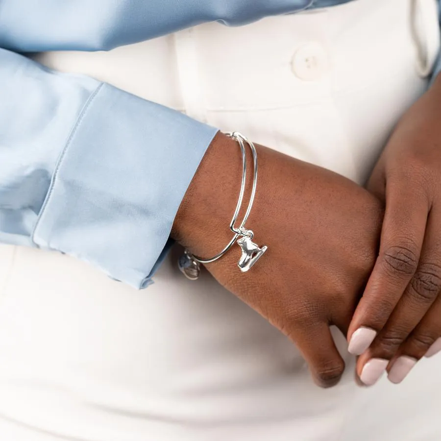 Ice Skate Charm Bangle